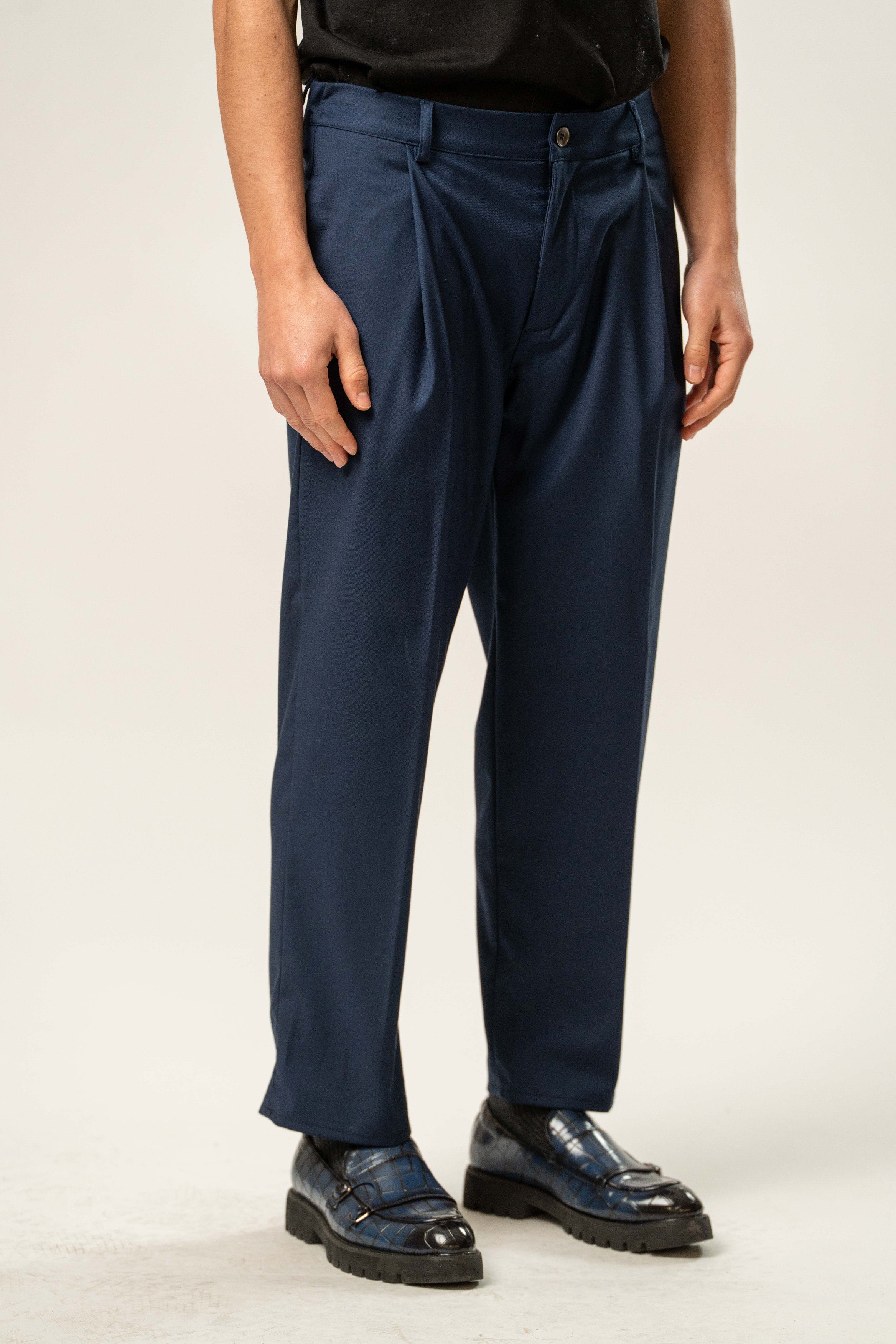 Pantalone uomo sartoriale con pinces