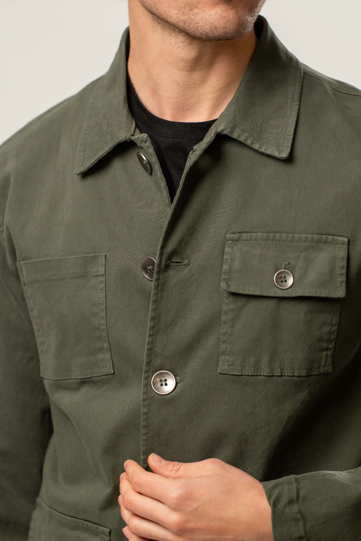 Giacca uomo verde militare