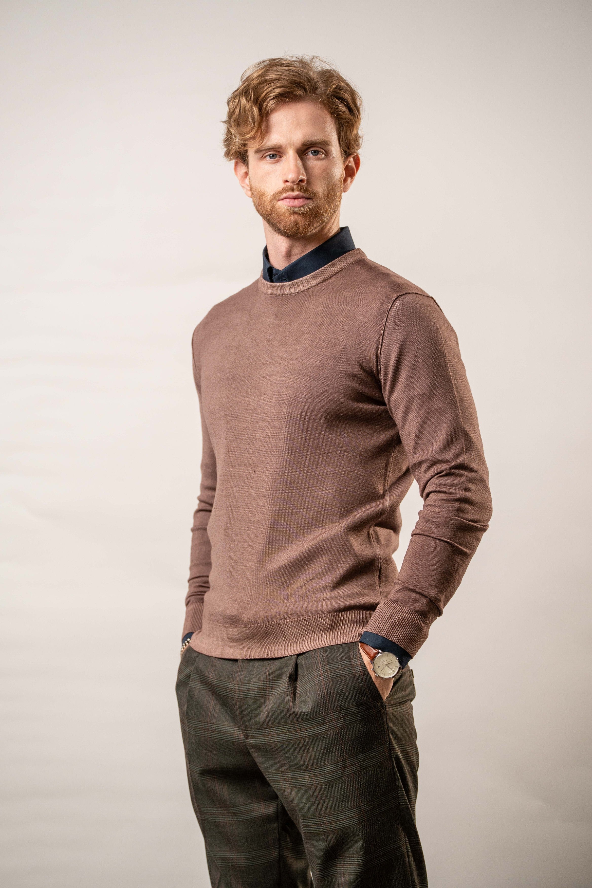 Maglia girocollo in 100% lana merino – Karl Mommoo