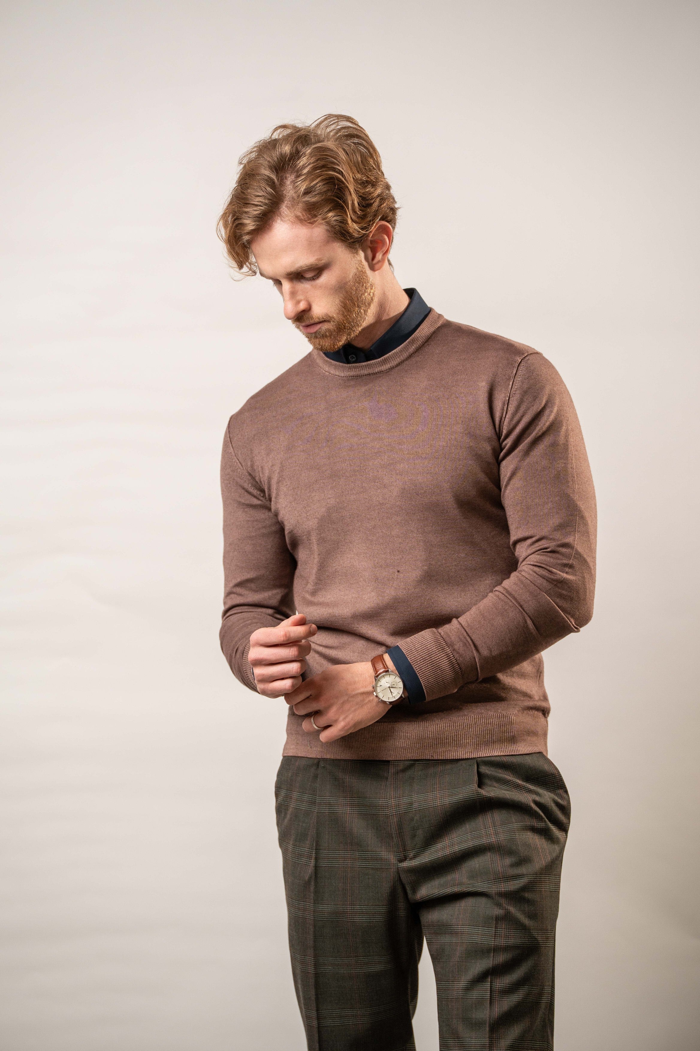 Maglia girocollo in 100% lana merino – Karl Mommoo