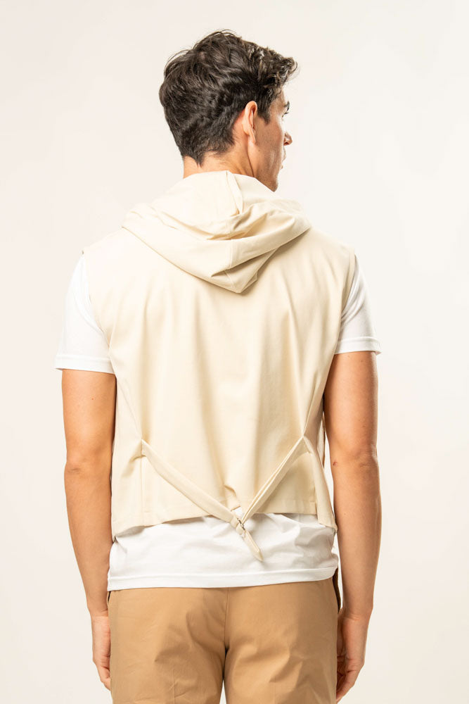 Giacca Smanicata Con Cappuccio