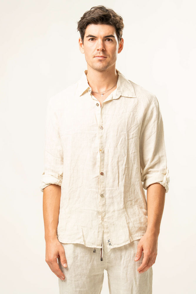 Camicia manica lunga 100% Lino