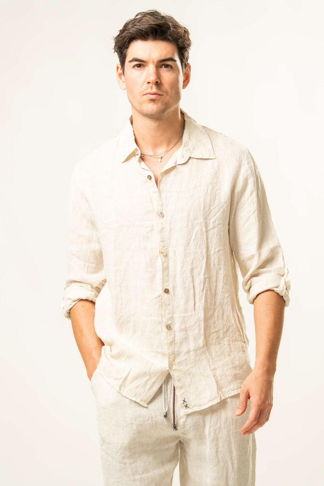 Camicia manica lunga 100% Lino