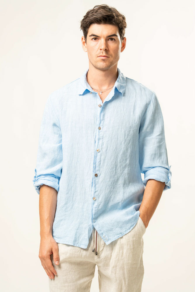 Camicia manica lunga  100% Lino