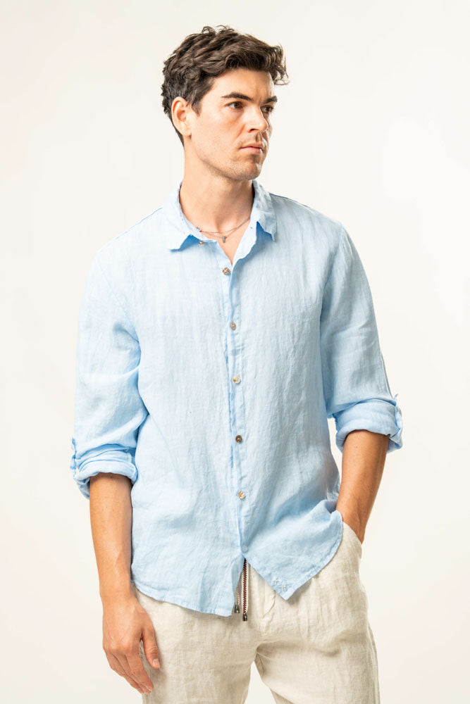 Camicia manica lunga  100% Lino