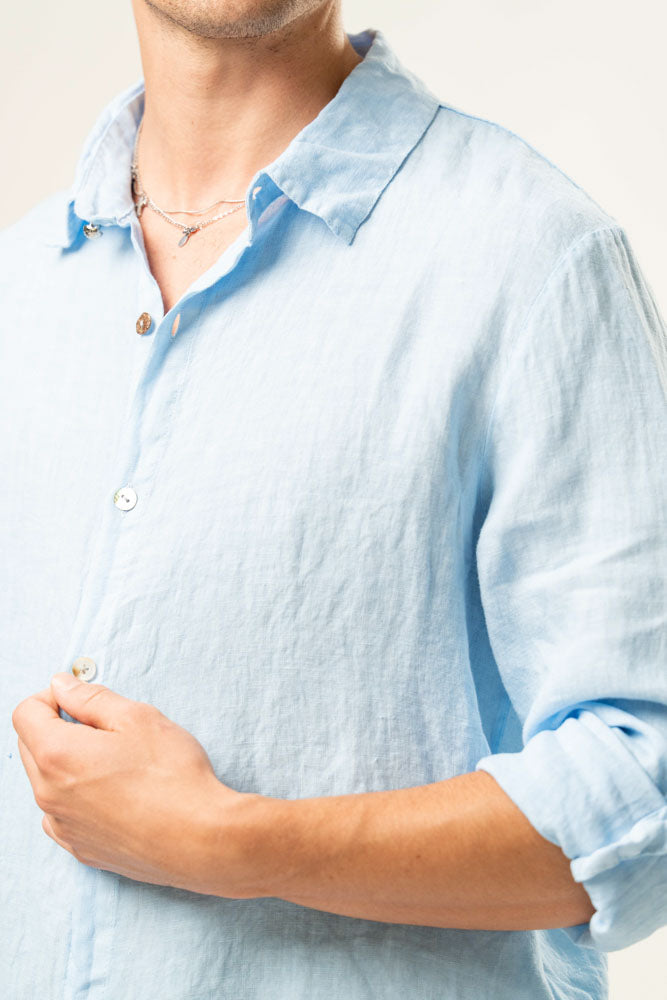 Camicia manica lunga  100% Lino