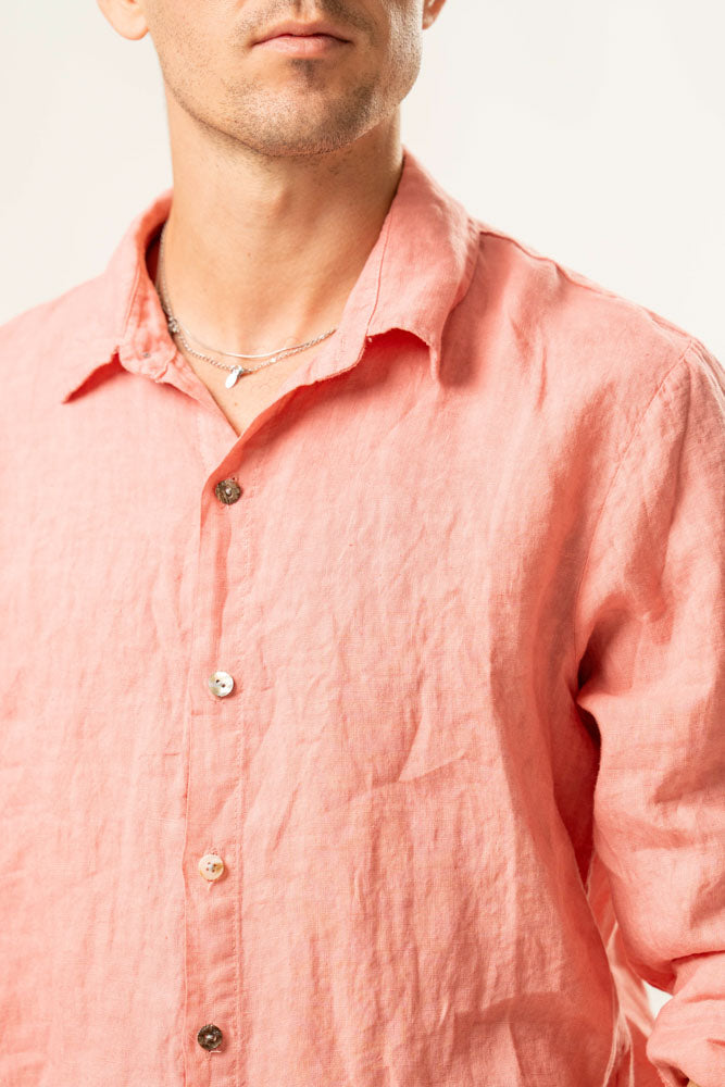 Camicia manica lunga  100% Lino