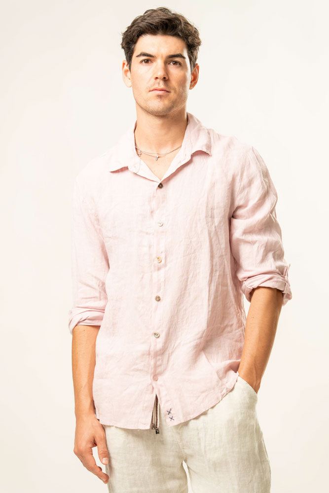 Camicia manica lunga  100% Lino
