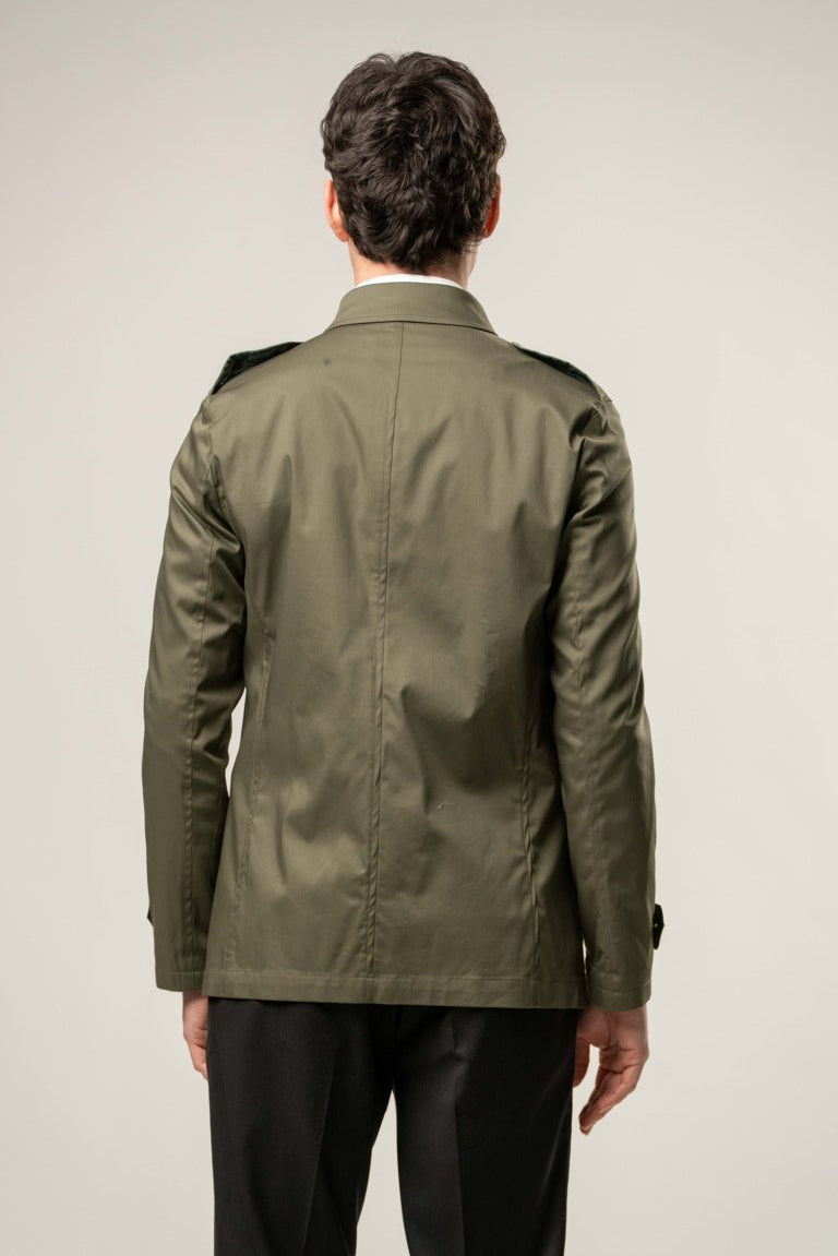 Field Jacket in cotone -VERDE