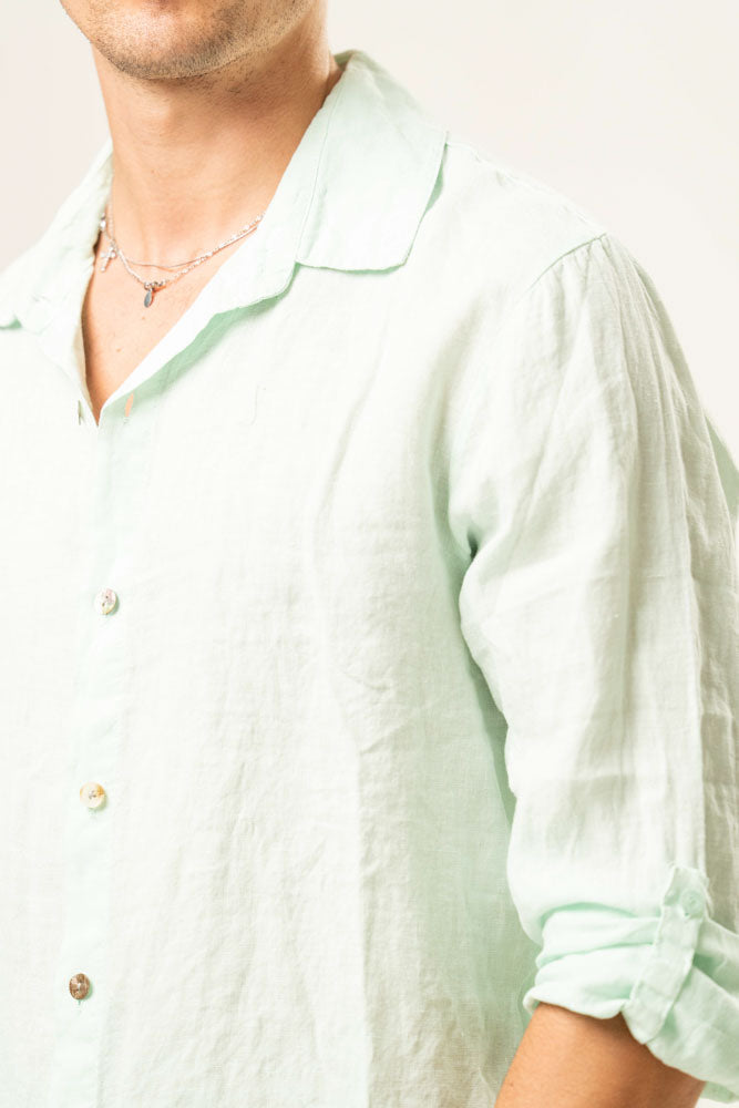Camicia manica lunga  100% Lino