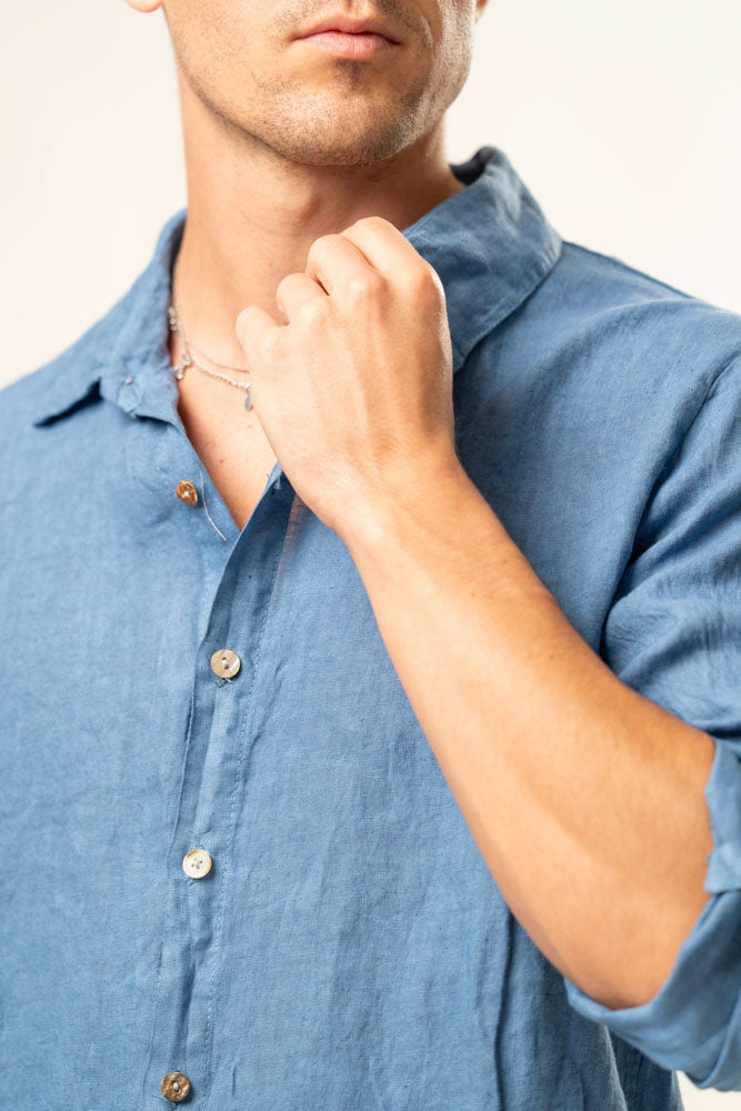Camicia manica lunga  100% Lino