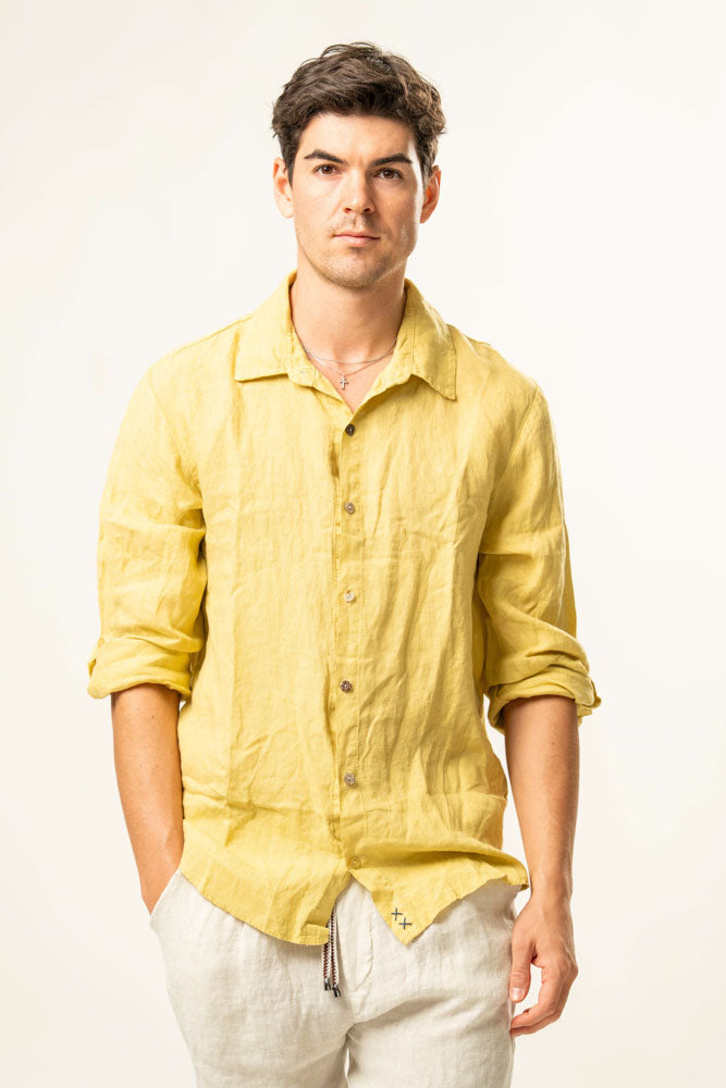 Camicia manica lunga  100% Lino
