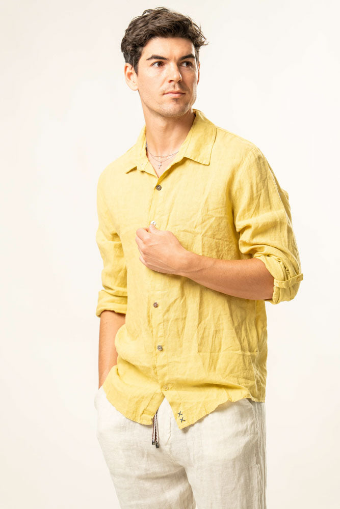 Camicia manica lunga  100% Lino