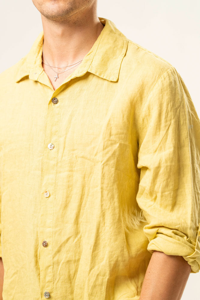 Camicia manica lunga  100% Lino
