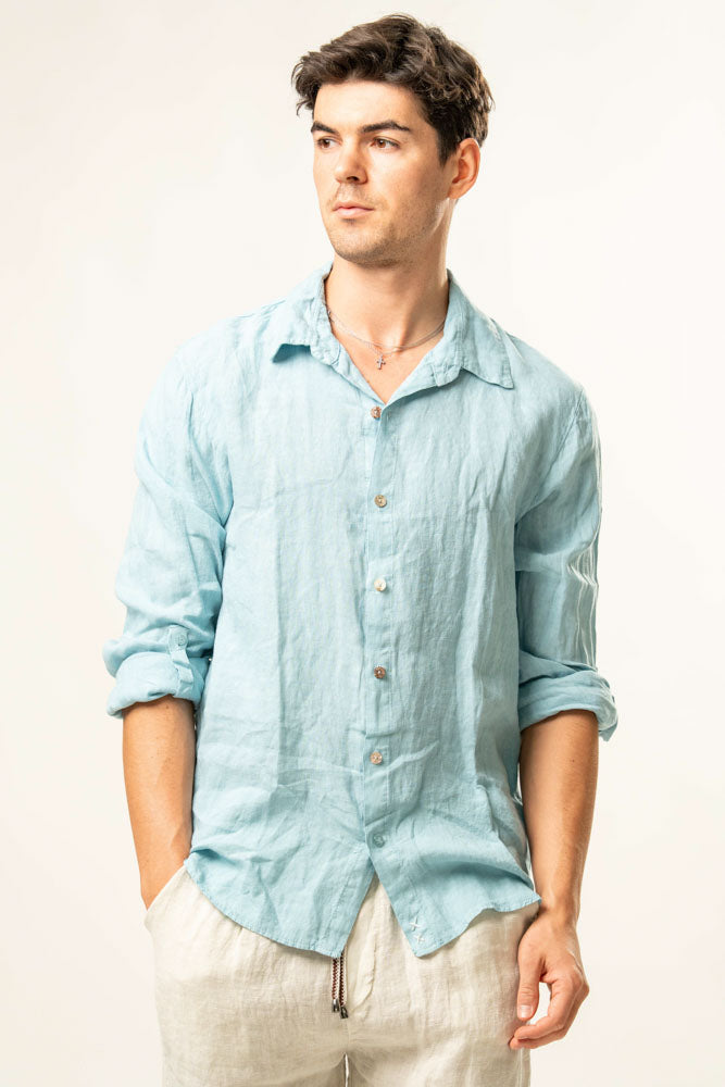 Camicia manica lunga  100% Lino