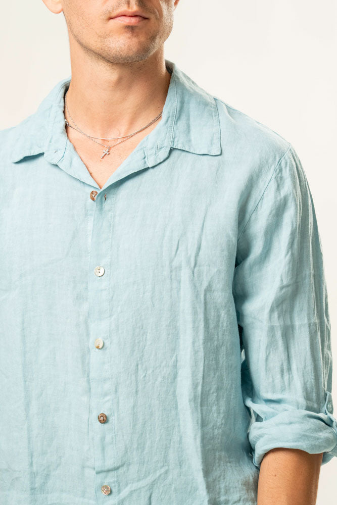 Camicia manica lunga  100% Lino