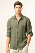 Camicia manica lunga  100% Lino