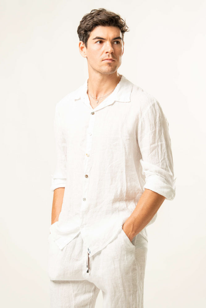 Camicia manica lunga  100% Lino