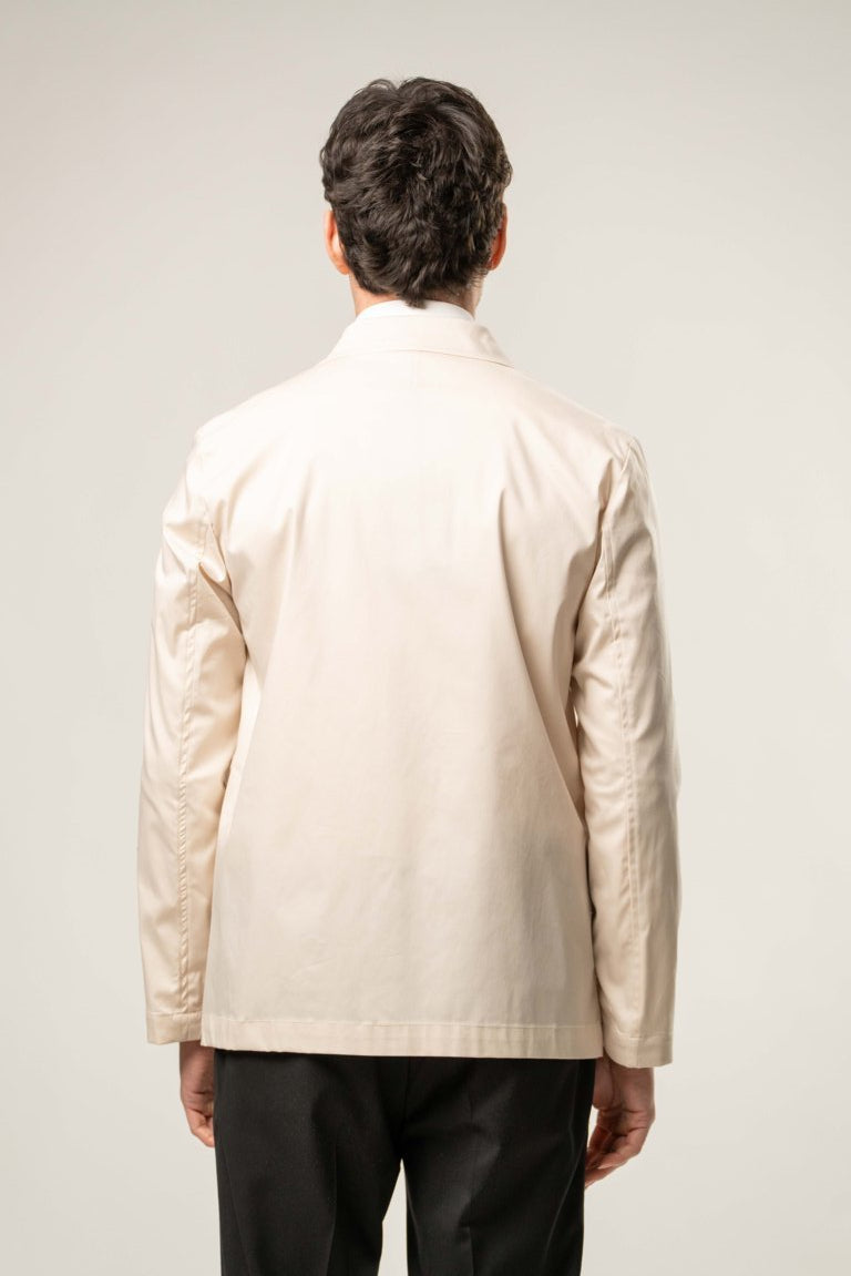 Sahariana in cotone con tasche - PANNA