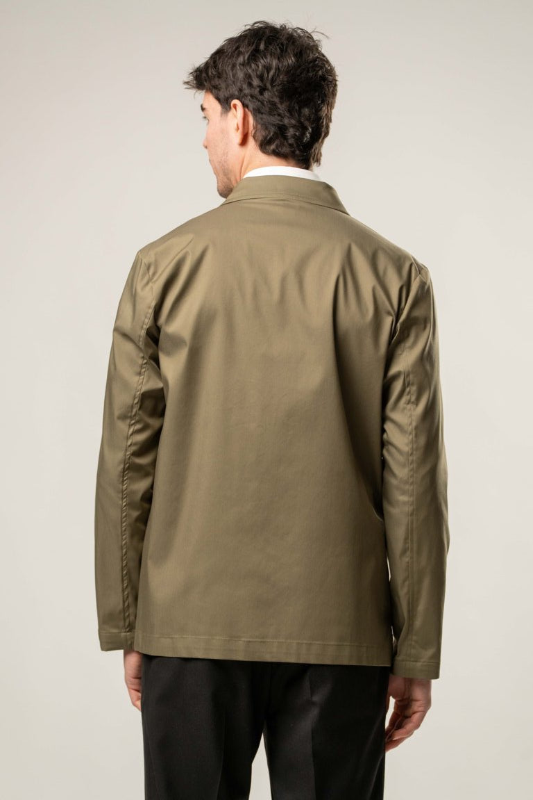 Sahariana in cotone con tasche - VERDE