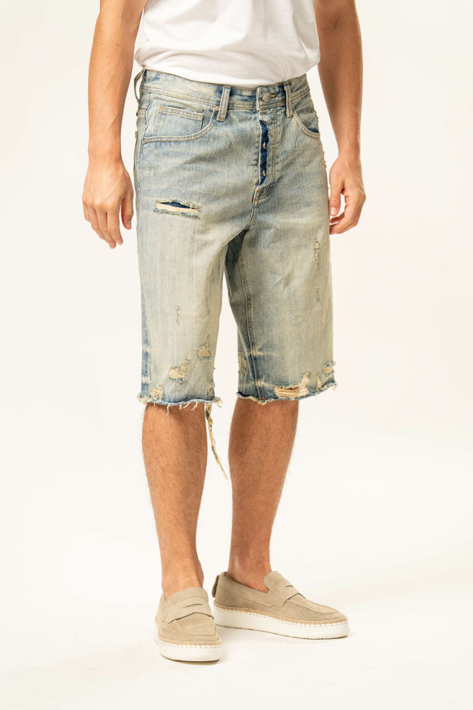 Jeans corto 100% cotone