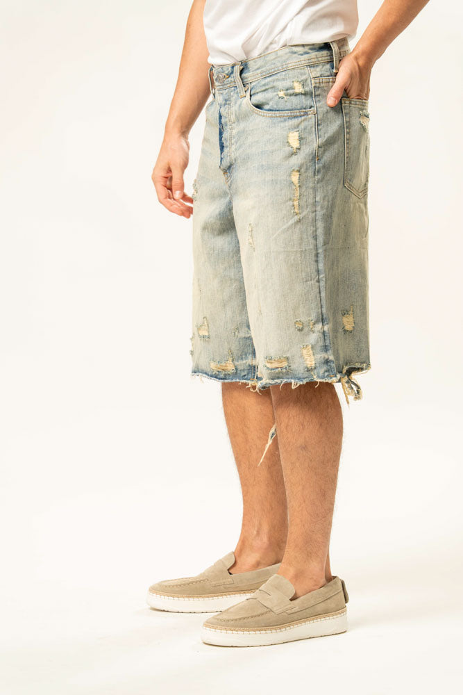 Jeans corto 100% cotone
