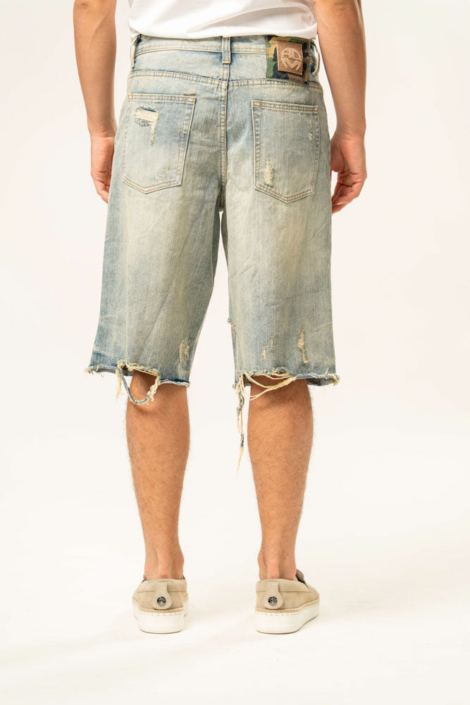 Jeans corto 100% cotone