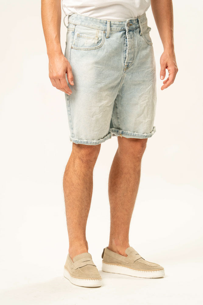 Jeans corto 100% cotone