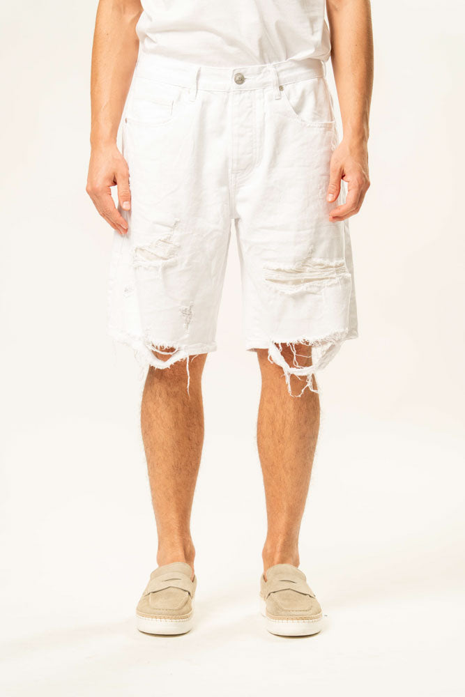 Jeans corto 100% cotone