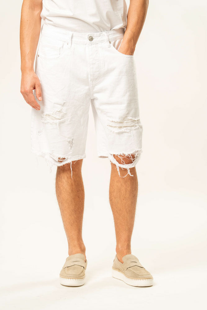 Jeans corto 100% cotone