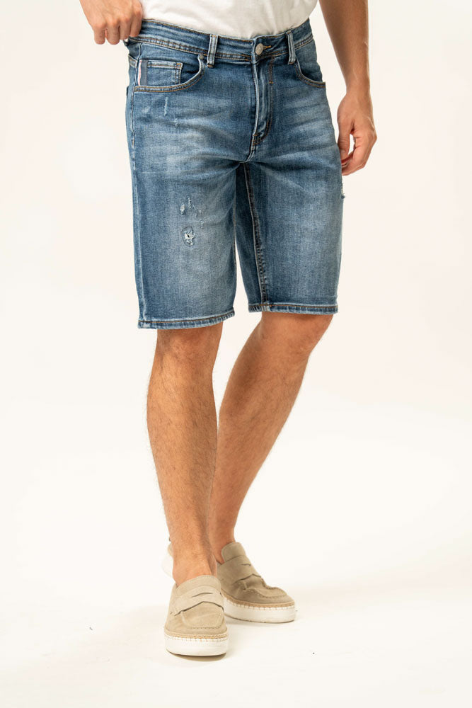 Jeans corto 100% cotone