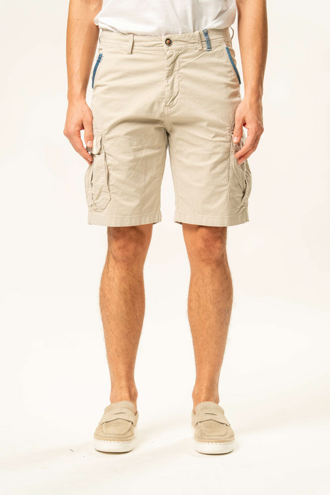 Pantalone corto cargo 100% cotone