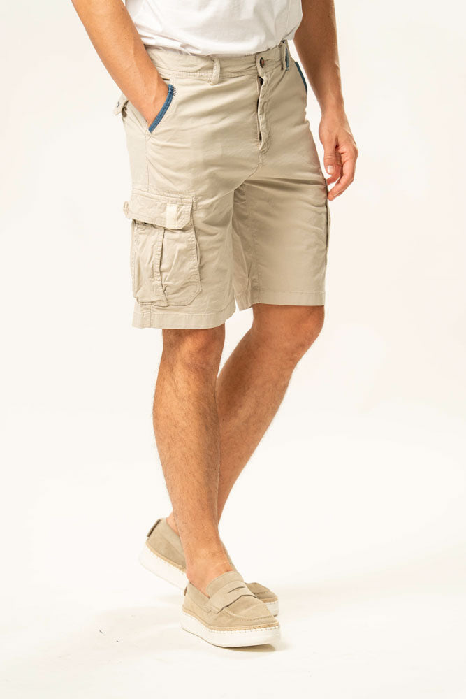 Pantalone corto cargo 100% cotone