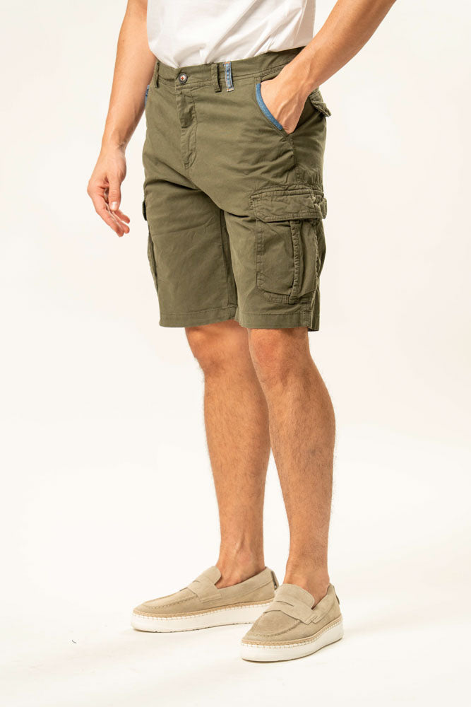 Pantalone corto cargo 100% cotone