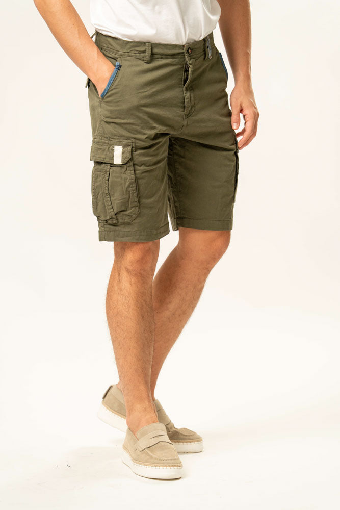 Pantalone corto cargo 100% cotone