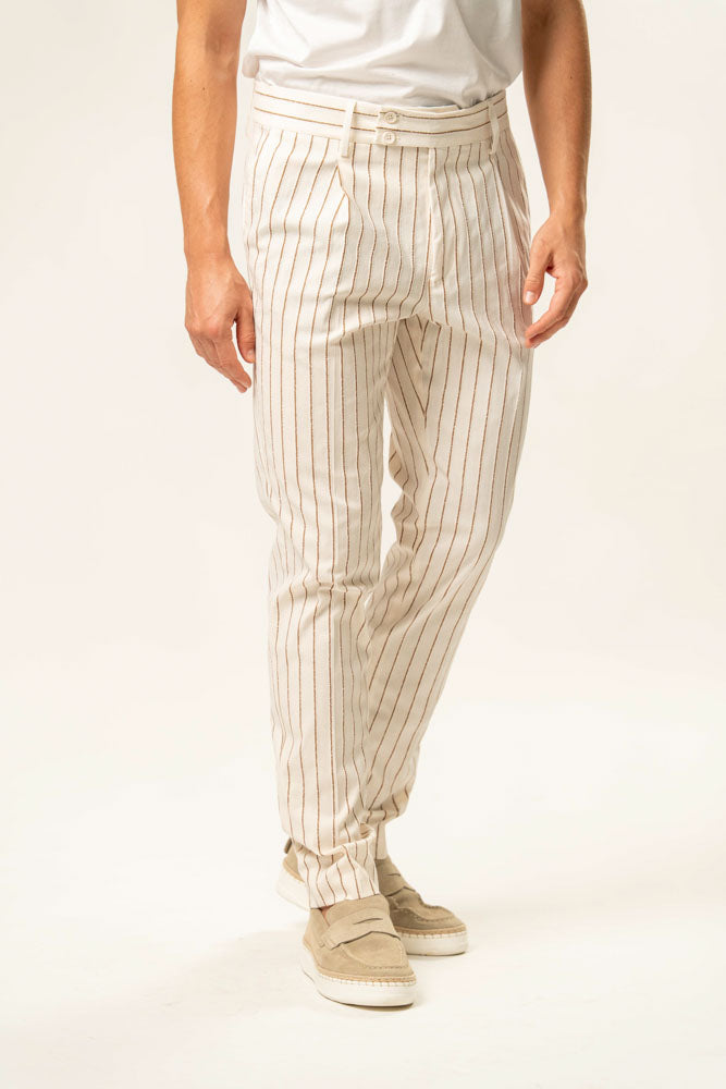 Pantalone a Righe 100% Cotone