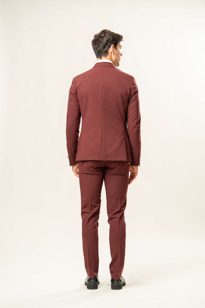 Abito Uomo – Vestibilità slim - Borgogna
