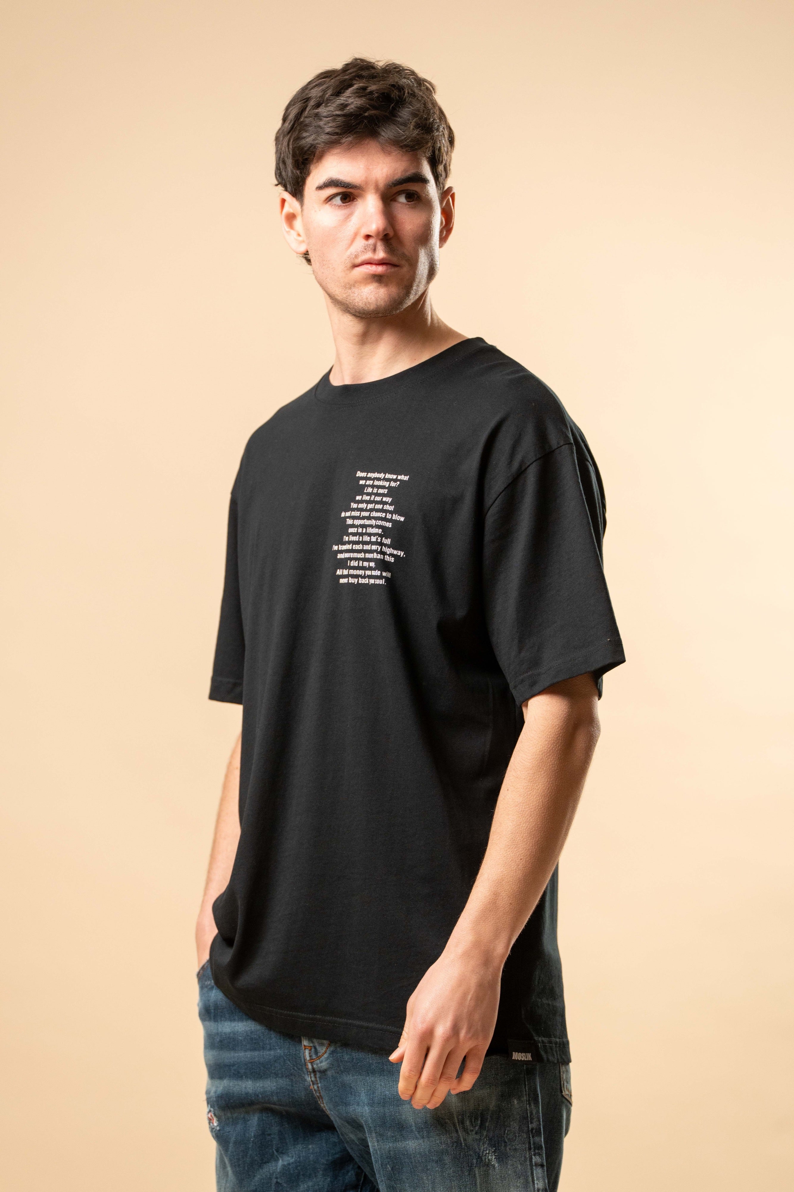 T-Shirt Over Fit 100% Cotone TEE OVER – Nero