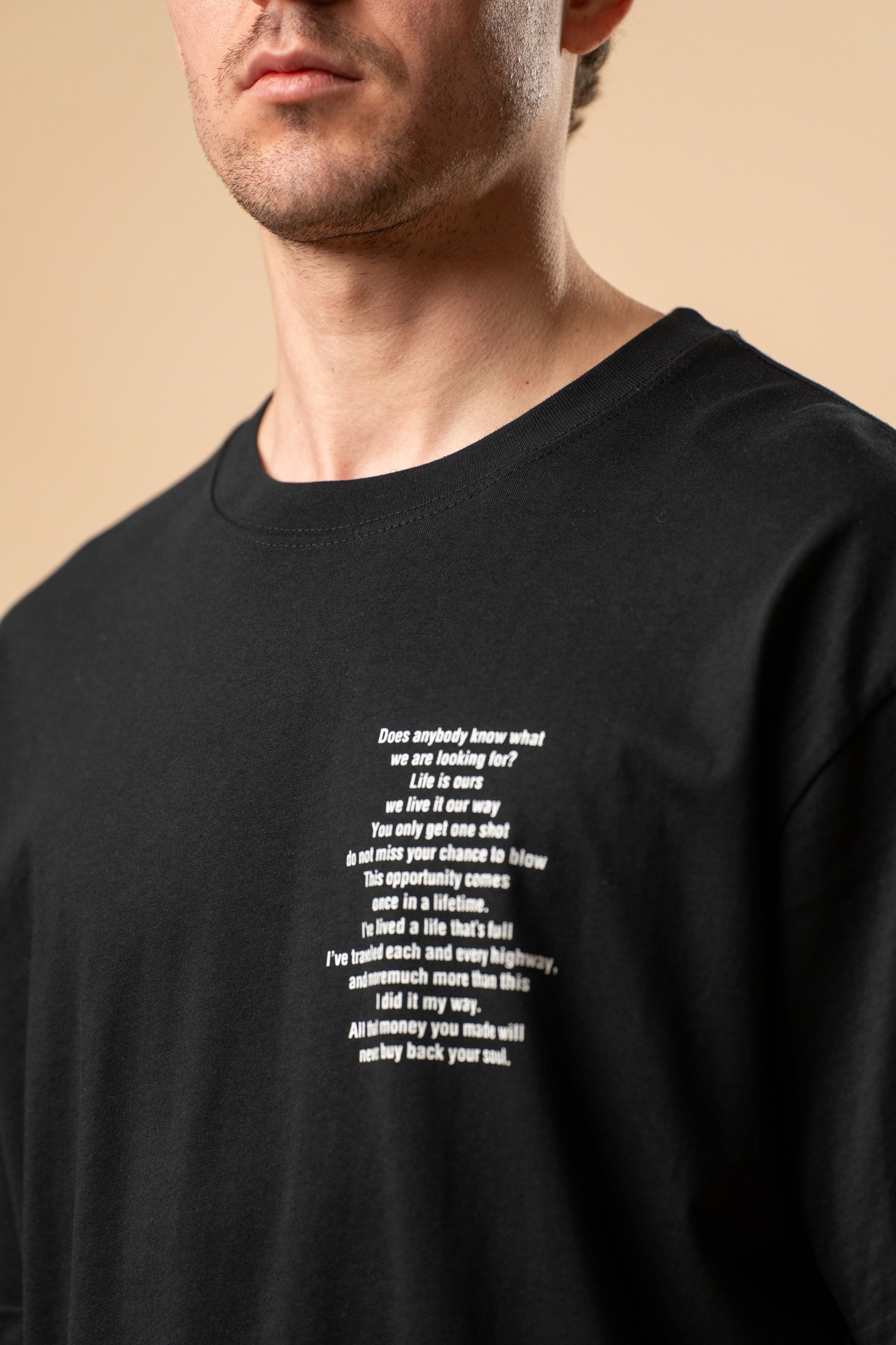 T-Shirt Over Fit 100% Cotone TEE OVER – Nero