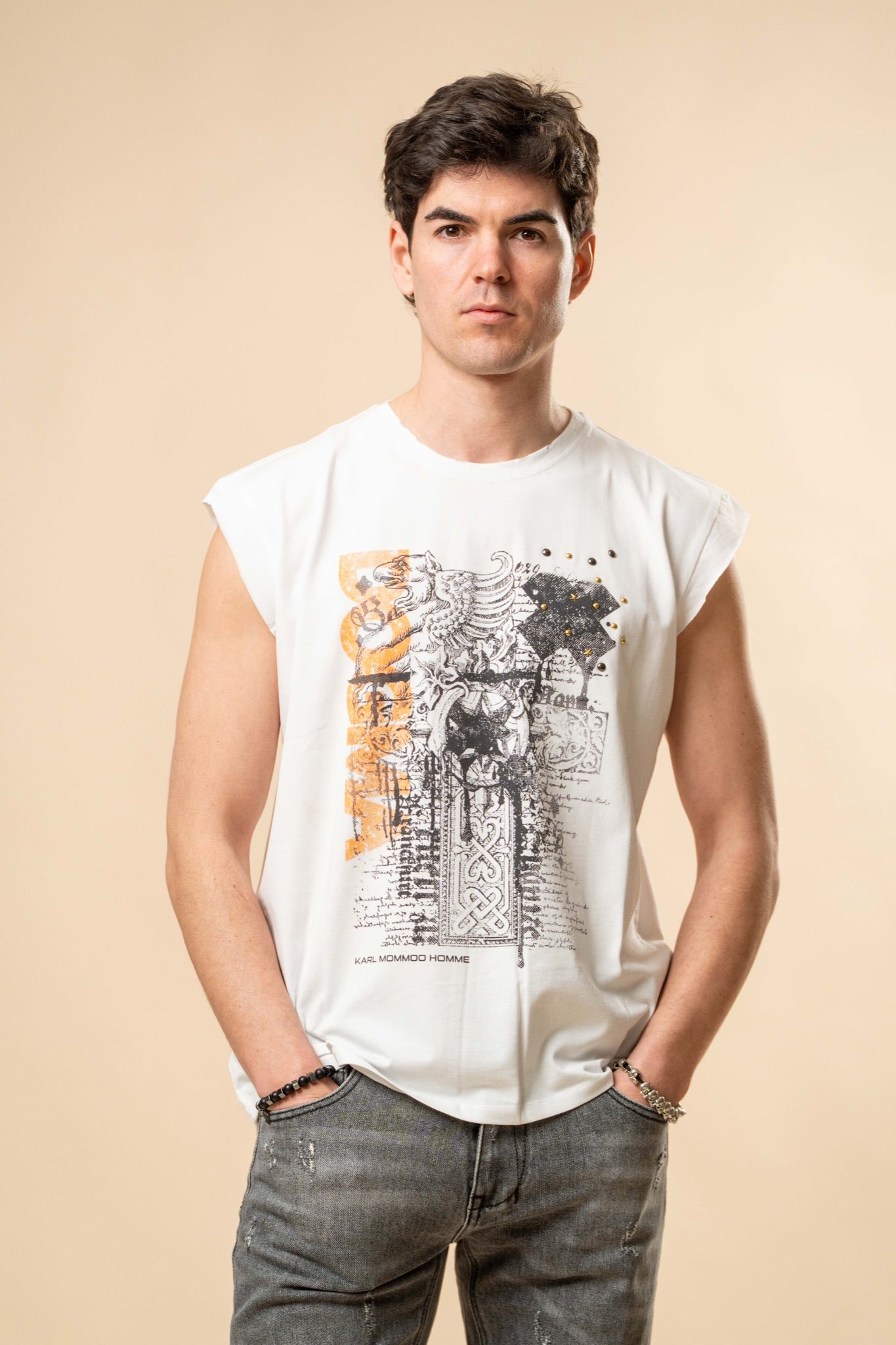 Tank Top uomo stampa grafica