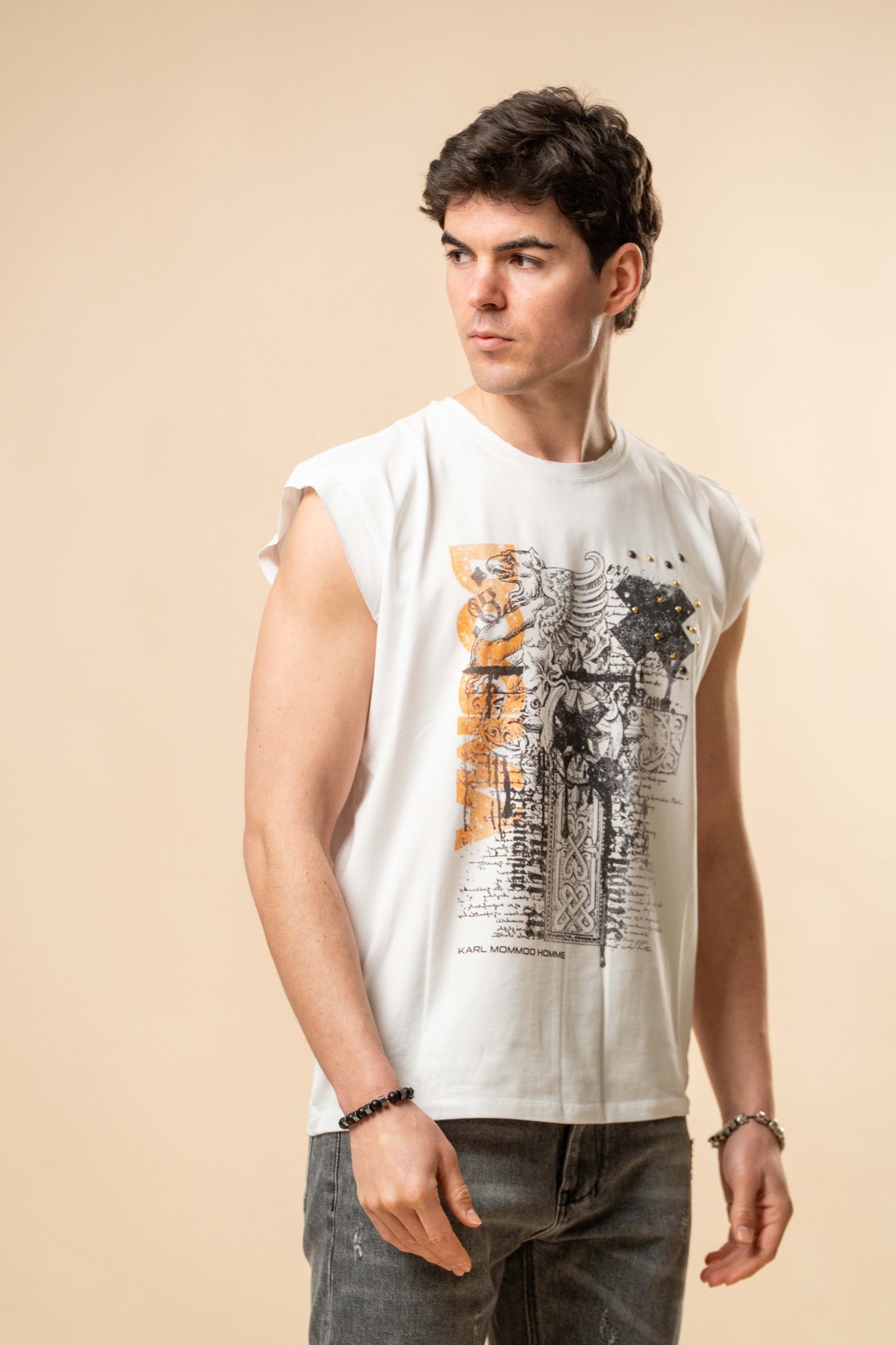 Tank Top uomo stampa grafica