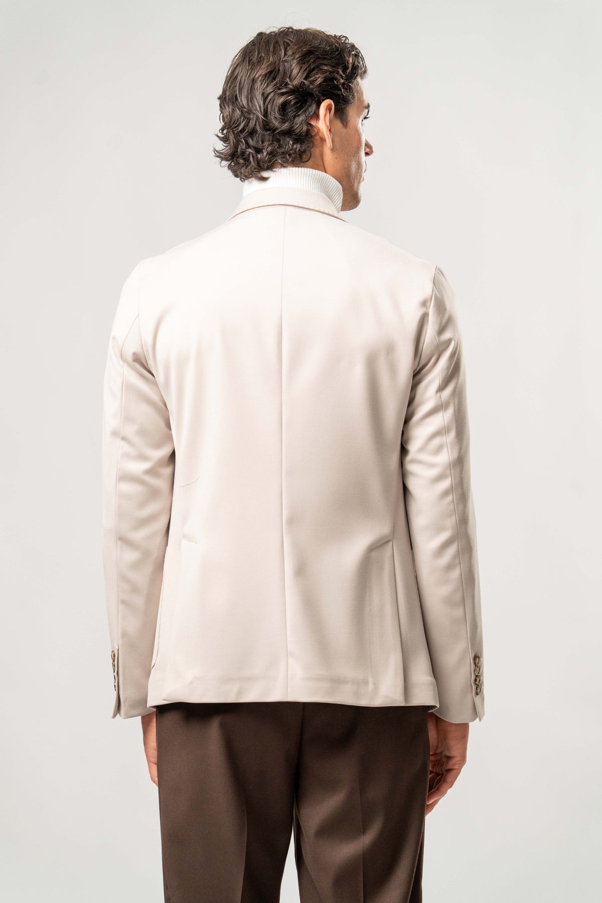 Giacca Uomo Monopetto Panna Elegante