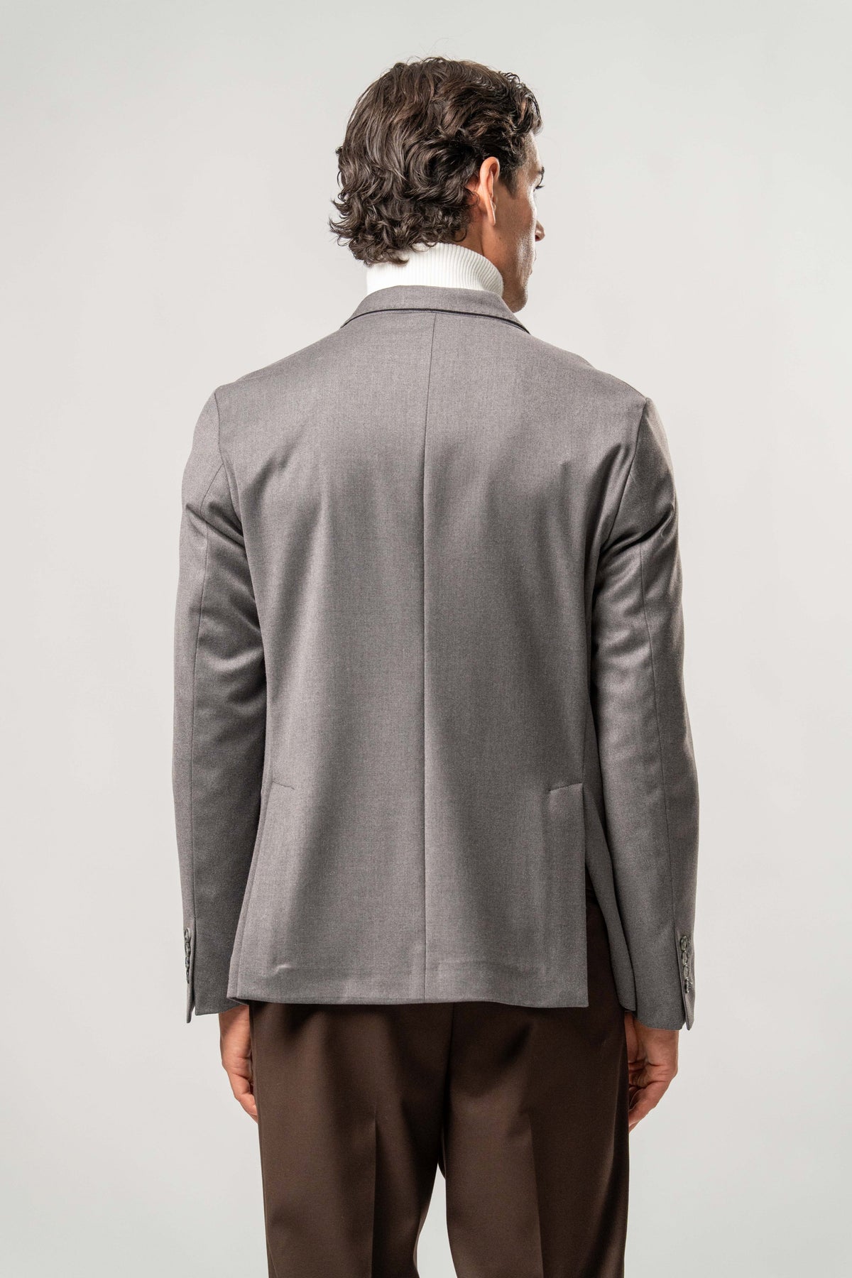 Giacca Uomo Monopetto Grigio Scuro Elegante