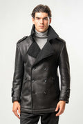 Giaccone Uomo Ecomontone Nero con Interno Teddy