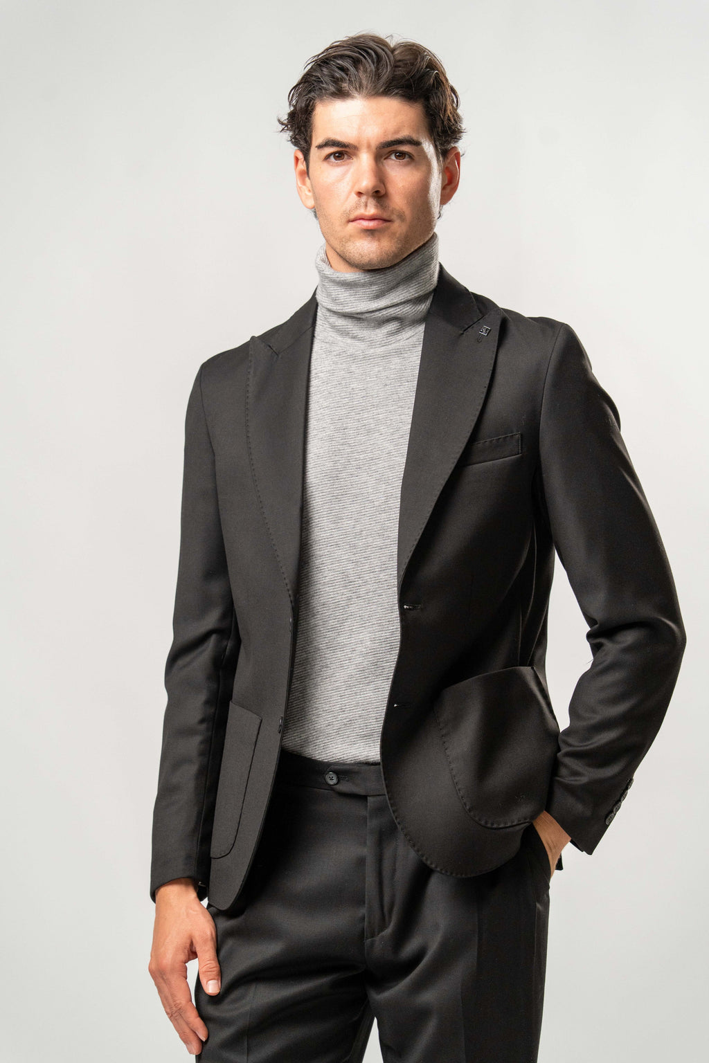 Giacca Uomo Monopetto Nera Elegante