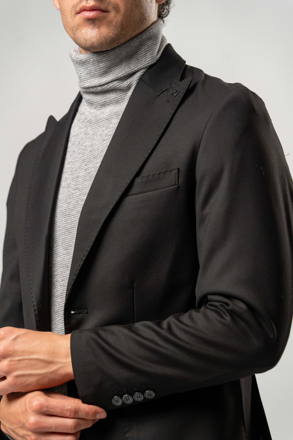 Giacca Uomo Monopetto Nera Elegante