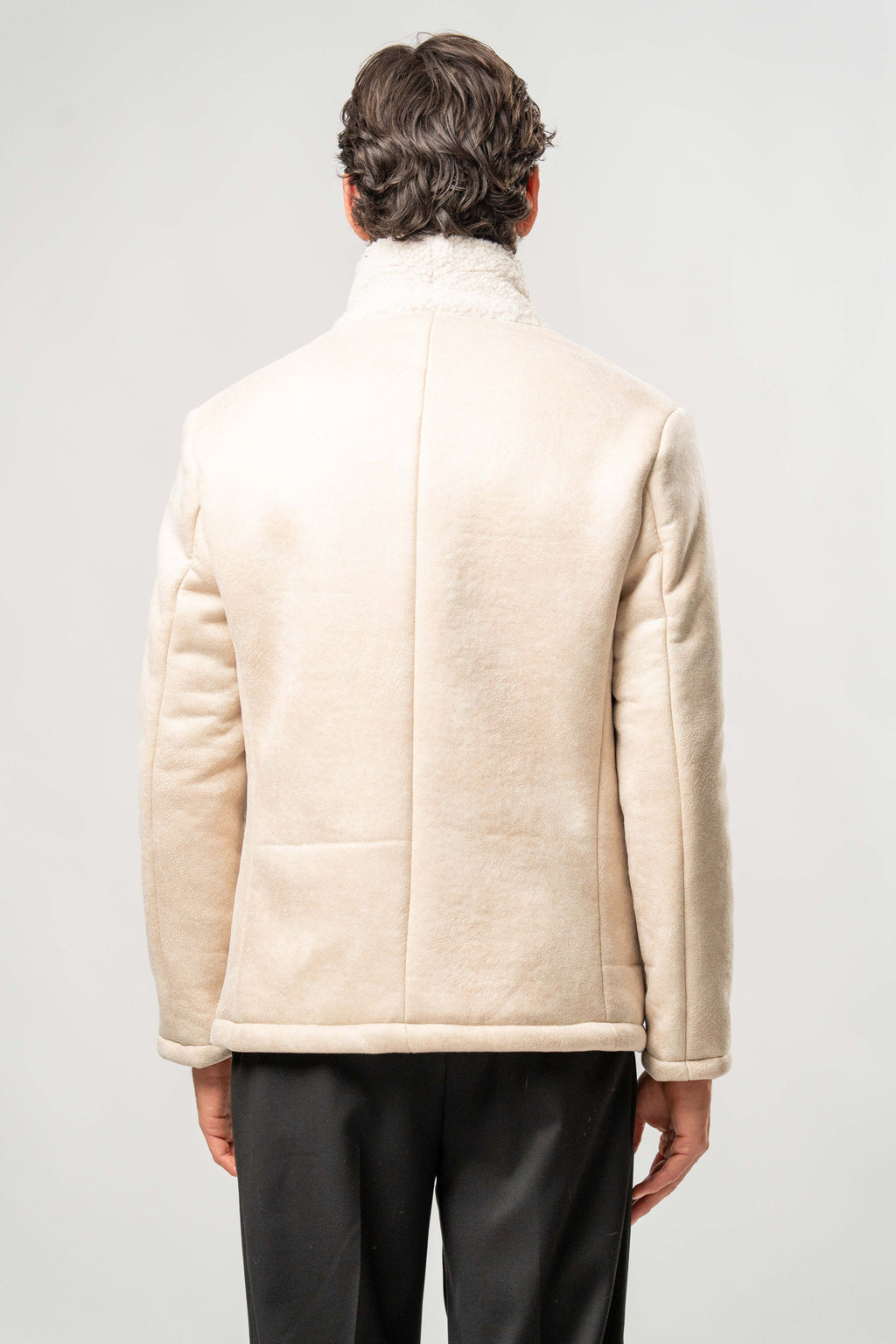Giacca Uomo Ecomontone Panna con Interno Teddy