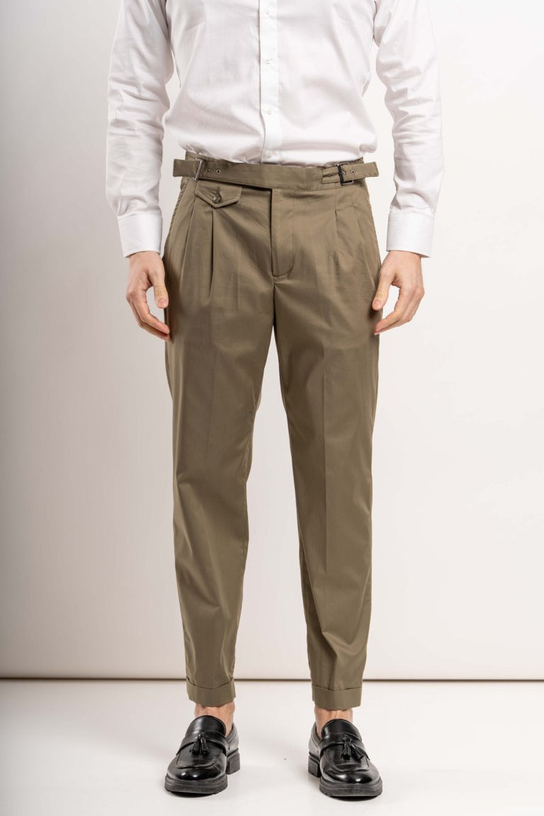 Pantalone Gurka con cinturini - Fango