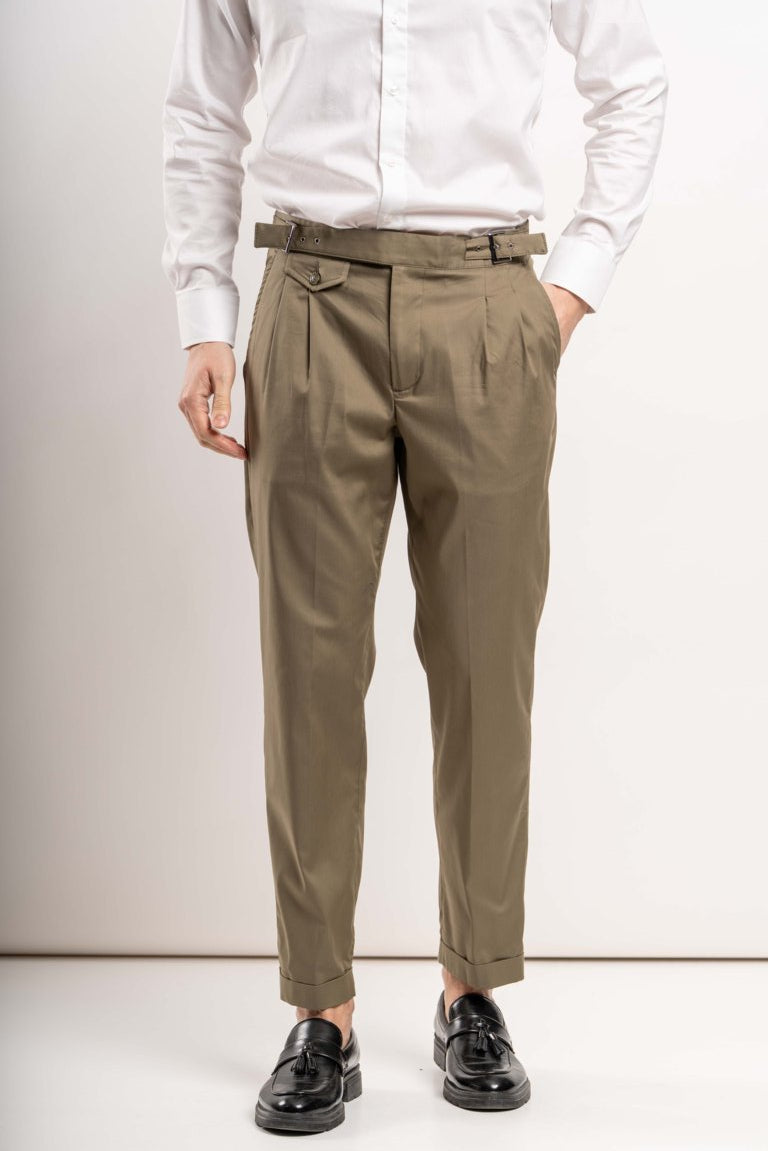 Pantalone Gurka con cinturini - Fango