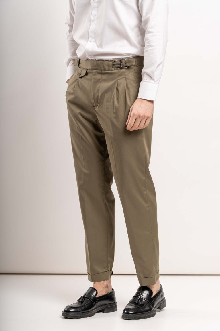 Pantalone Gurka con cinturini - Fango